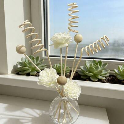 6/9pcs Natural Plant Fragrance Rattan Diffuser Sticks - Enhance Indoor Fragrance And Decor, Suitable For Home/Office Use - Natural Plant