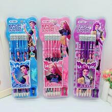 12支/套 KPOP 魔法猎人 HB 铅笔，学生书写文具笔套装，带卷笔刀 - 彩色 - 查看 5