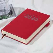 A5 Notebook, 400 Pages, Soft Faux Leather Cover, Thick , High Capacity, Suitable For Study, Office Notes And Daily Records - Multicolor - View 9