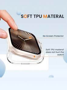 4 Packs Soft Bumper Case Hollow Frame Protective Frame Compatible With Apple Watch Case Ultra 11 10 SE 9/8/7/6/5/4/3/2/1 Compatible With Apple Watch Case Smart Watch 40 MM 41 MM 42 MM 44 MM 45 MM 46 MM 38MM 49 MM Soft Flexible TPU Ultra-Thin Cover Shockproof Bumper Case Leisure Anti-Shock Anti-Scratch Anti-Collision Lightweight Protective Sensitive Touch ((No Glass) Compatible With IWatch For Girls Girl Man