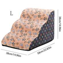 1件装弧形美观宠物楼梯，小型犬和老年犬适用，可作床坡道，圆形宠物楼梯 - 彩色 - 查看 20