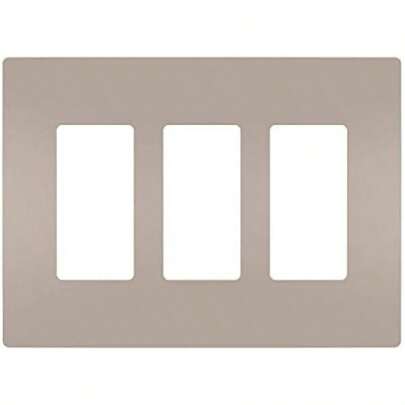 Legrand Radiant RWP263NICC6 - Placas de pared sin tornillos, 3 bandas, cubierta GFCI, ní (1 unidad)(3 Gang Nickel)
