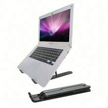 18-Inch Laptop Stand, Foldable Aluminum Alloy Cooling Riser Holder, Portable Desktop Tablet & Phone Stand