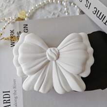 2件装树脂模具，DIY蝴蝶结首饰盒、烛台，石膏环氧树脂模具，适用于DIY手工制作、首饰收纳盒制作 - 白色 - 查看 4