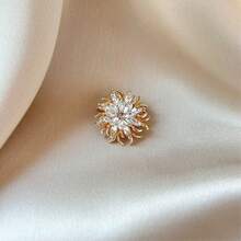 1pc Shiny Casual Zinc Alloy Flower Brooch, Suitable For Women To Wear Everyday In Spring, Summer, Autumn And Winter - Multicolor - View 9