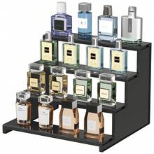 Dark Cologne Stand, Step Perfume Organizer, Tool-Free Assembly, Display Stand Shelf For Fragrance, Skincare, Figurine, Dessert - 1 Bộ - 9 inch - Xem 7