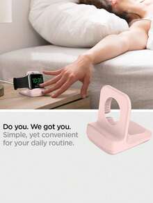 1pc Minimalist Silicone Holder Stand Compatible With Apple Watch Charger, Anti-Slip Charging Dock Compatible With Apple Watch Series 9/8/SE/7/6/5/4/3/2/1 (Charging Cable Not Included)