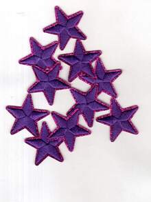 10 piezas de parches bordados con forma de estrella, adecuados para ropa, bolsos, zapatos, sombreros, decoración del hogar, con plancha - Multicolor - Ver 15