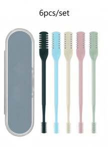 6-In-1 Nose Hair Trimmer Set, Includes Storage Case, Double-Sided Nose Hair Trimmer, Portable 360° Rotating Manual Nose Hair Trimmer, Stainless Steel Double-Sided Nose Hair Scissors, Manual Round Nose Hair Trimmer, Dual-Head Nose Hair Trimmer, Manual Cleaning Nose Hair Trimmer, Small Scraper, Unisex, Colorful - Multicolor - View 10