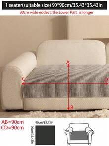 1pc Comfortable Chenille Sofa Cushion Cover, Modern Minimalist Non-Slip Sofa Seat Pad, Dust-Proof And Washable Sofa Slipcover, Soft And Fade-Resistant, Pet-Friendly, Suitable For Bedroom, Office, Living Room, L-Shaped Sofa And 1/2/3/4-Seat Sofa - Light Grey - View 14