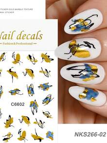 1Pc Nail Art Stickers Abstract Marble Pattern Lines 5D Adhesive Sliders DIY Nails Polish Manicure Sticker Decals - Multicolor - View 15