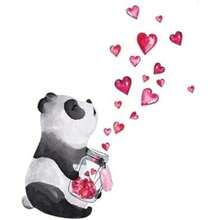 Mebix TRD Sticker Decorativo De Pared Panda Luminosa | Vinilo Infantil Autoadherible Removible | Pegatina Reutilizable Para Recámara o Sala(default)