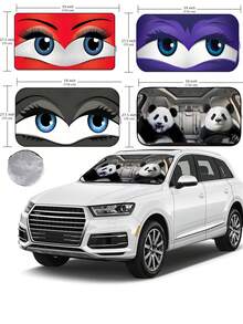 59.06" X 27.5" Foldable Car Windshield Sun Shade, Front Window Sunshade With Enhanced UV Protection, Suitable For Sedans, SUVs And Hatchbacks