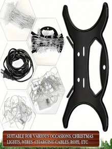 5个装圣诞灯串整理器卷轴 - 通用电缆卷绕器，适用于照明、延长线和花环