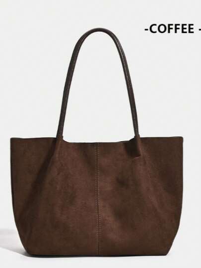 2026 Wiosna Nowa Brązowa Zamszowa Torba Retro, Duża Pojemność Torba na Ramię z Małą Kieszonką i Torebką pod Pachą, Biznesowa Codzienna Modna Torba Do Dojazdów Do Pracy Dla Kobiet, Odpowiednia Do Pracy, Na Zakupy, Randki, W Podróże, Na Studia itp.