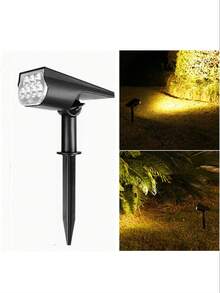 1pc 7LED Solar Powered Landscape Spotlight, Automatic On/Off, Waterproof, Garden Yard Lawn Tree Lights, 1200mAh Battery Capacity, Outdoor Garden Decor Solar Powered Lights - Multicolor - View 15