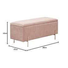 GFW Mystica Ottoman Storage Bench Blush Pink - BlushPink - View 3