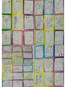 20件/10件/5件/1件装绘画套装，含迷你水彩颜料和画笔，学前儿童水彩画着色早教绘画套装，素描本，水彩画，教育涂鸦艺术用品，教育美术套装，颜料套装，儿童绘画小礼物，玩具，情人节手工，随机款式派对用品 - 彩色 - 查看 10