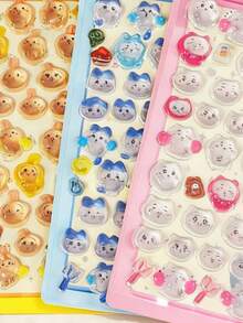 1pc Chiikawaing Anime Cartoon 3D Sticker, Cute Cat Sticker, Reusable Waterproof Sticker, DIY Craft Sticker, Suitable For Laptop, Water Bottle, Notebook, Car, Luggage, Gift Wrapping, Party Decoration, Vinyl Sticker, School Supplies, Learning Supplies (Random Style)