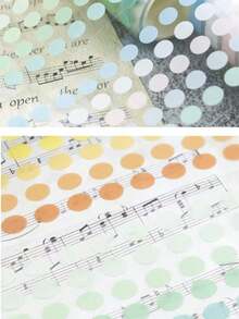 1pc Minimalist Dot Pattern Colorful Decorative Tape, Student Gift DIY Planner Supplies Adhesive Tape Sticker Tools