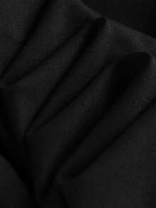 Young Girl Ramadan Crescent Moon & Star Print Dress, Suitable For Outings, Gatherings, And Spring/Summer Vacation - Black - View 4