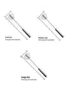 Stainless Steel Manual Egg Beater Semi-Automatic Handheld Whisk For Cream Whipping Mixing Baking Kitchen Tool - Multicolor - View 6