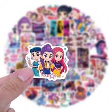Mattel 55-110pcs Japanese Anime & K-POP: Witch Hunt Girl Group Stickers For Luggage, Laptop, Waterproof Decals