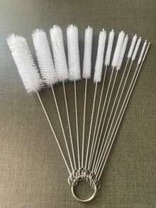 Bộ cọ vệ sinh khe hẹp đa năng, gồm các loại cọ lông cứng đa dụng, thích hợp cho nhà bếp, phòng tắm, mạch gạch, bồn rửa, cốc, ấm trà, chai lọ, máy xay sinh tố, các góc và không gian hẹp. - trắng - Xem 2