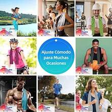 OpenHIToalla Deportiva de Enfriamiento Refrescante, Toallas Gimnasio de Hielo Fra Instantnea, Ejercicios De Secado Rpido Microfibras Toalla de Almacenamiento Para Correr Senderismo Golf Viaje Yoga - azul - Ver 6