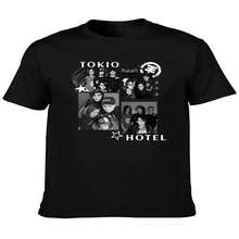 Rock Band Tokio Hotel Kaulitz Print Tshirt Cotton T-Shirt Short Sleeve Tee Men Women Hip Hop Streetwear T Shirt Clothes - Black - View 2