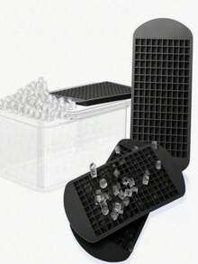 Square Grid Silicone Ice Cube Tray, With Excellent Cold Resistance And Durability. Ice Molds And Pudding Molds, Suitable For Use In Households, Bars And Other Places. Easy To Use. - Multicolor - View 5