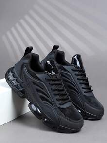 Tênis Masculino de Cano Baixo, Sapatos Casuais, Tênis de Corrida, Tênis para Jogging, Tênis para Caminhada, Calçado de Moda Diária, Tênis de Tênis, Streetwear - Preto - Visão 5