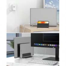 Vertical Laptop Stand, Dual Desktop Vertical Stand With Adjustable, Fits All / Surface / / HP / / Chrome Book - Multicolor - View 6