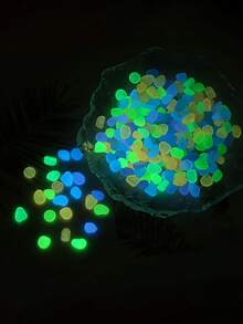 200pcs Multi-Color Solar Powered Glow In The Dark Pebbles, Luminous Stones For Landscape Decoration, Outdoor Decor - Suitable For Garden, Backyard, Patio, Lawn, Fish Tank, Aquarium, Pathway