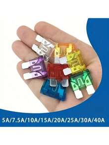 60 Universal Car Fuse Combination Kit - Aluminum Fuses For Cars, Trucks, Boats - Various Ampere Numbers 2A-35A Replacement Fuses And Fuse Removal Tool (100-Piece Set With Clips) - 60 - View 8