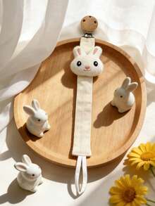 Clips personalizados para chupetes de bebé, juguetes de dentición, diseños de correas de tela - Flor, Zanahoria, Conejo, Clips para chupetes - Multicolor - Ver 8