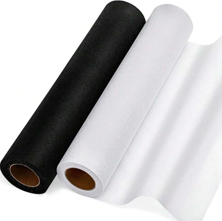 Medium Weight Interfacing Fabric For Sewing: White 116" X 30yd Iron On Non-Woven Fusible Interfacing Single-Sided Fusible Interfacing For Sewing DIY Craft Quilting - ColorF - View 1