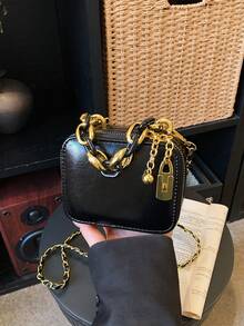 Mini Lipstick Bag, Fashion Versatile Crossbody Shoulder Bag - Black - View 1