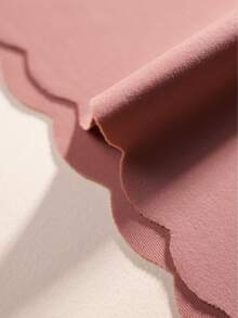 5pcs/Pack Women's Seamless Triangular Panties, Comfortable Silk-Like Fabric, Wavy Hem Solid Color Simple Ladies' Home Triangular Briefs - Multicolor - View 6