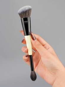 1/2 双头面部化妆刷，适用于粉底轮廓腮红高光和遮瑕刷，高级合成化妆刷套装。 - 彩色 - 查看 5