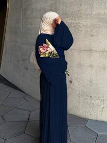 Chiffon Pleated Women's Robe, Suitable For Daily Wear, Spring, Summer, Autumn