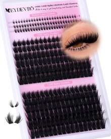 EYDEVRO Fluffy Lash Clusters With Bottom Lashes Volume Eyelash Clusters With Spikes Thick Full 10-20mm Cluster Eyelash Extensions D Curl Individual Cluster Lashes Fairy Manga DIY Lash Extensions - Màu E - Xem 1