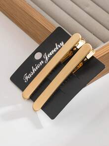 1 Set vielseitige Haarspangen für den seitlichen Pony in Gold und Silber, modische, hochwertige, minimalistische, asymmetrische und elegante lange Haarspangen für Damen, Kopfschmuck, Haaraccessoires für Frauen - Verschiedenfarbig - Übersicht 19