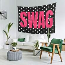 SWAG Printed Tapestry, Lightweight And Durable, Perfect For Living Room, Bedroom, Office Decoration, Live Streaming Party Wall Art, Ideal Holiday Gift, Fun And Bold Wall Art Party Gifts, Indoor And Outdoor Decorative Banners, Suitable For Hanging In Bedrooms, Living Rooms, Offices, And Dormitories For Party Decorations - 多色19 - 查看 2