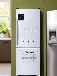 1pc Weekly Planner Transparent Acrylic Refrigerator Magnet Board (6 Magnetic Dry-Erase Pens Included), 2mm Thick Acrylic Weekly Planner Board With Magnetic Pens, Erasable, For Fridge, Wall, Office Calendar - Multicolor - View 8