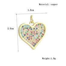 1件铜质壁龛奢华心形吊坠，用途广泛，可DIY制作手链、项链、耳环、包包挂饰等，亦可作为配饰或情人节礼物。 - 彩色 - 查看 15