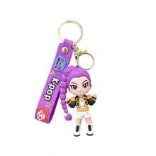 1pc Set Cute Kpop Christmas Keychain, Cartoon Pendant For Girls, Keychain, Tiger Keychain, Couple Keychain, Anime Phone Charm, Bag Accessory, Friend Gift (Silicone Product, Slight Color Transfer Is Normal) - Multicolor - View 6