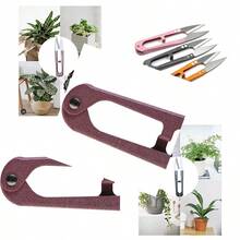 3 Pack 4.1Inch Bonsai Pruning Scissors Bud And Leaves Trimmer Yarn Thread Cutter Snips Trimming Plies Garden Plants Gardening Clippers Flower Stainl Steel Pruners Trimmers, Valentine's Day, Home Decor, Room Deocr - Đen Cam Hồng - Xem 6