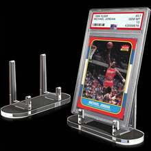 1-16 Pcs Upgraded Acrylic Card Display Stands, Card Storage & Display Racks, And Coin Display Stands; Also Suitable For Displaying Magnetic Cards, Challenge Medals, Baseball Cards, Collectible Cards, Sports Cards, And For Trade Show Exhibitions (Cards Not Included In The Set) - Transparent - View 1