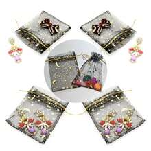 10/30 Pcs/50 PCS/100PCS3.5x4.7-Inch (9x12cm, Black And White Available) Moon And Star-Style Multi-Color Gauze Bags, Gift Packaging Bags, Gift Bags, Home And Daily Necessities, Nylon Bag Storage Bags, Festival And Party Supplies, Wedding Supplies - Multicolor - View 11